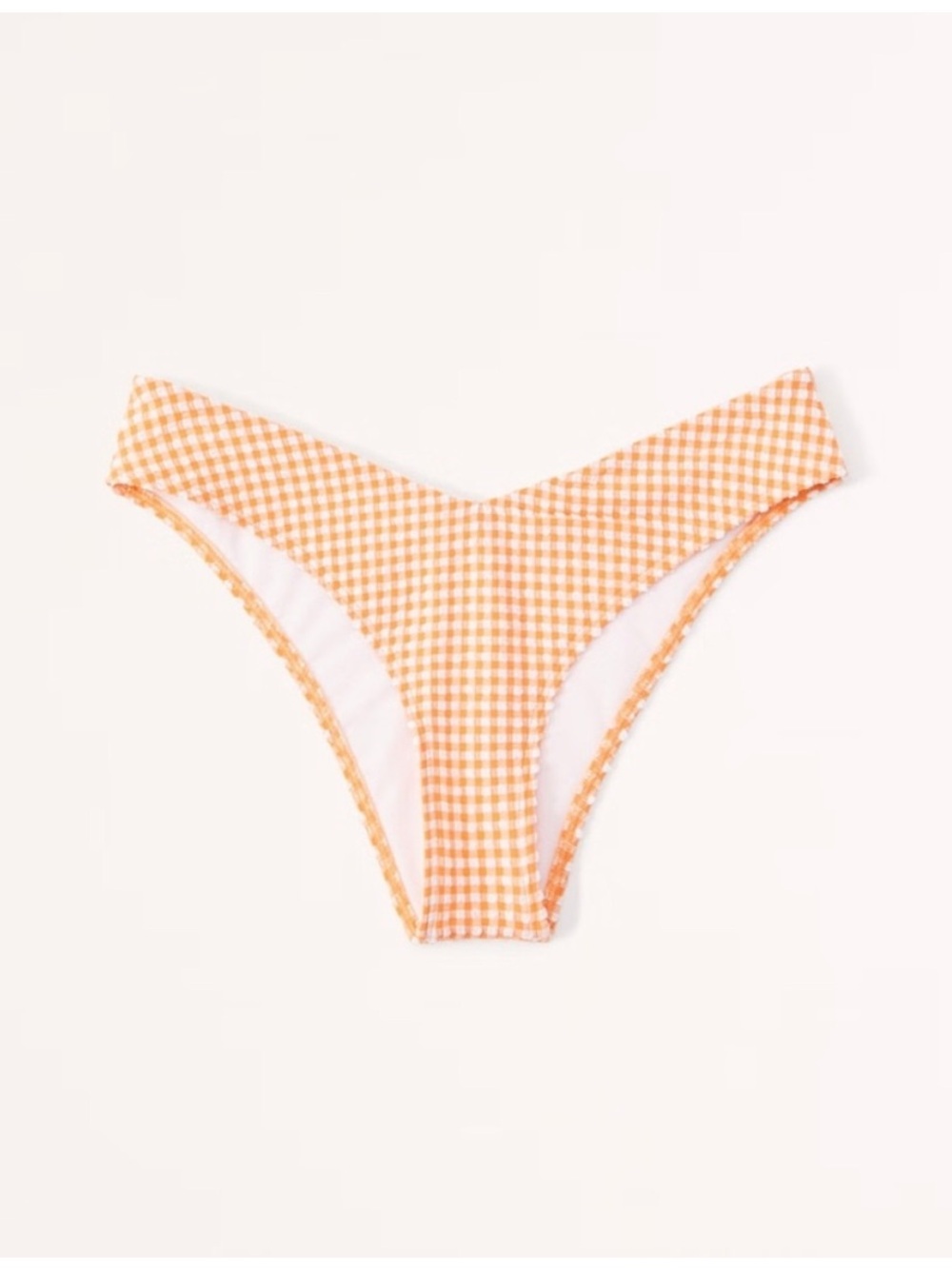 Abercrombie & Fitch Orange Gingham Bikini Bottom - Picture 1 of 6